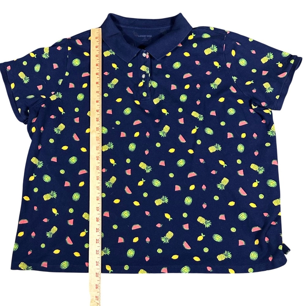 Lands' End Polo Shirts Women 2X Multicolor Tropical Fruit Floral Bundle 3PK - Picture 4 of 9